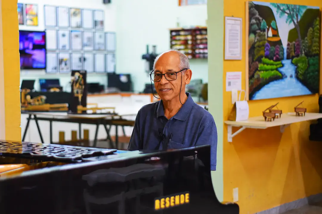 Rogério Resende · Fundador da A Casa do Piano · afinador certificado Yamaha · curador do Museu Nacional do Piano
