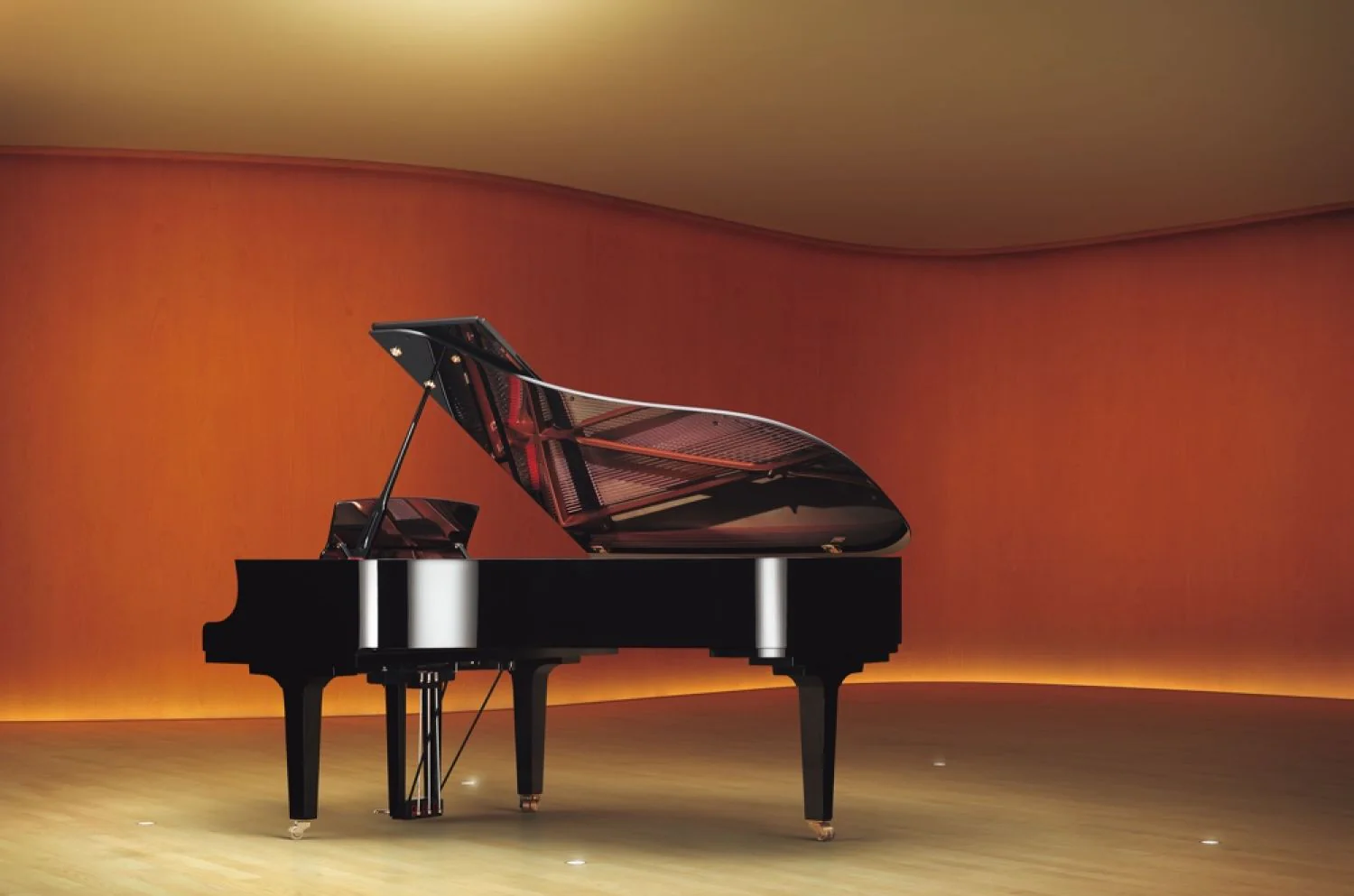 Yamaha C7X · 227 cm · ápice da CX para concerto